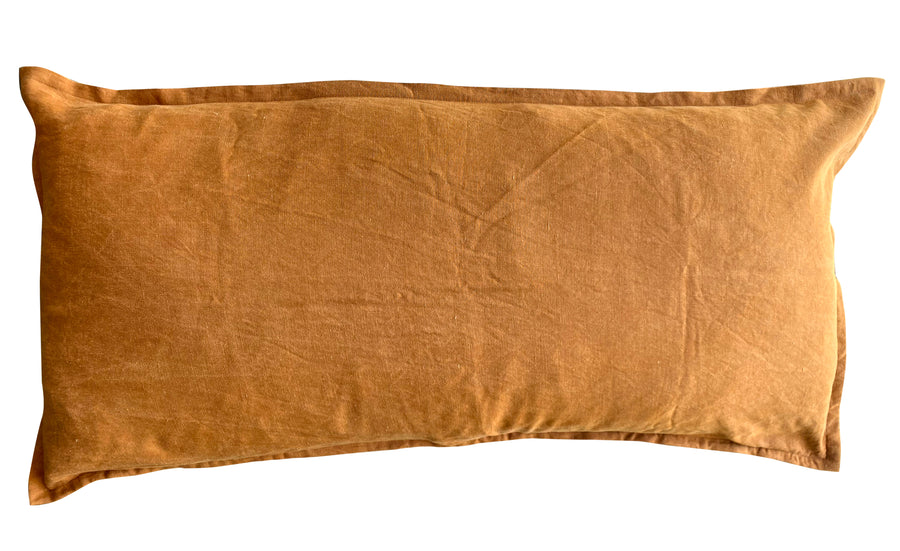 Lino terracota gastado rectangular